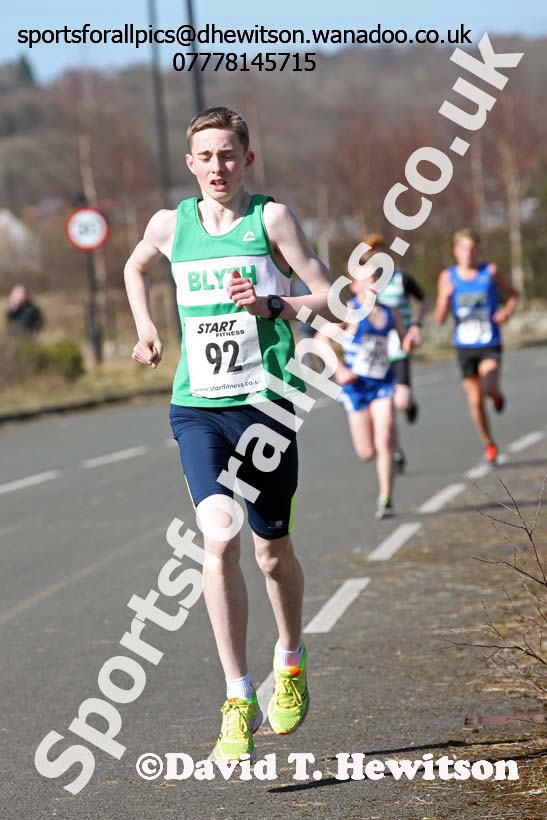 Under-15s boys and girls Elswick Harriers Good Friday Road Relays. Photo: David T. Hewitson/Sports for All Pics